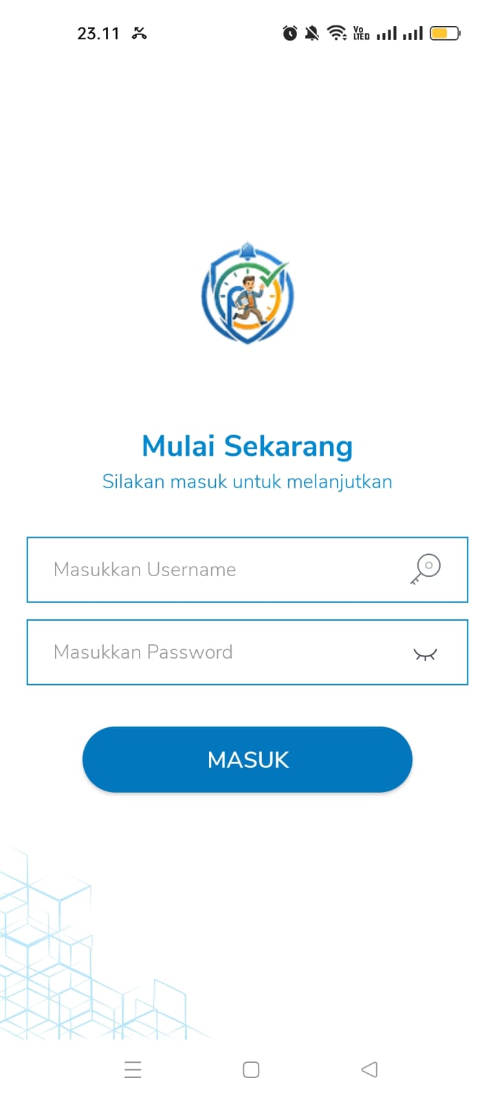 Halaman Login HadirKu